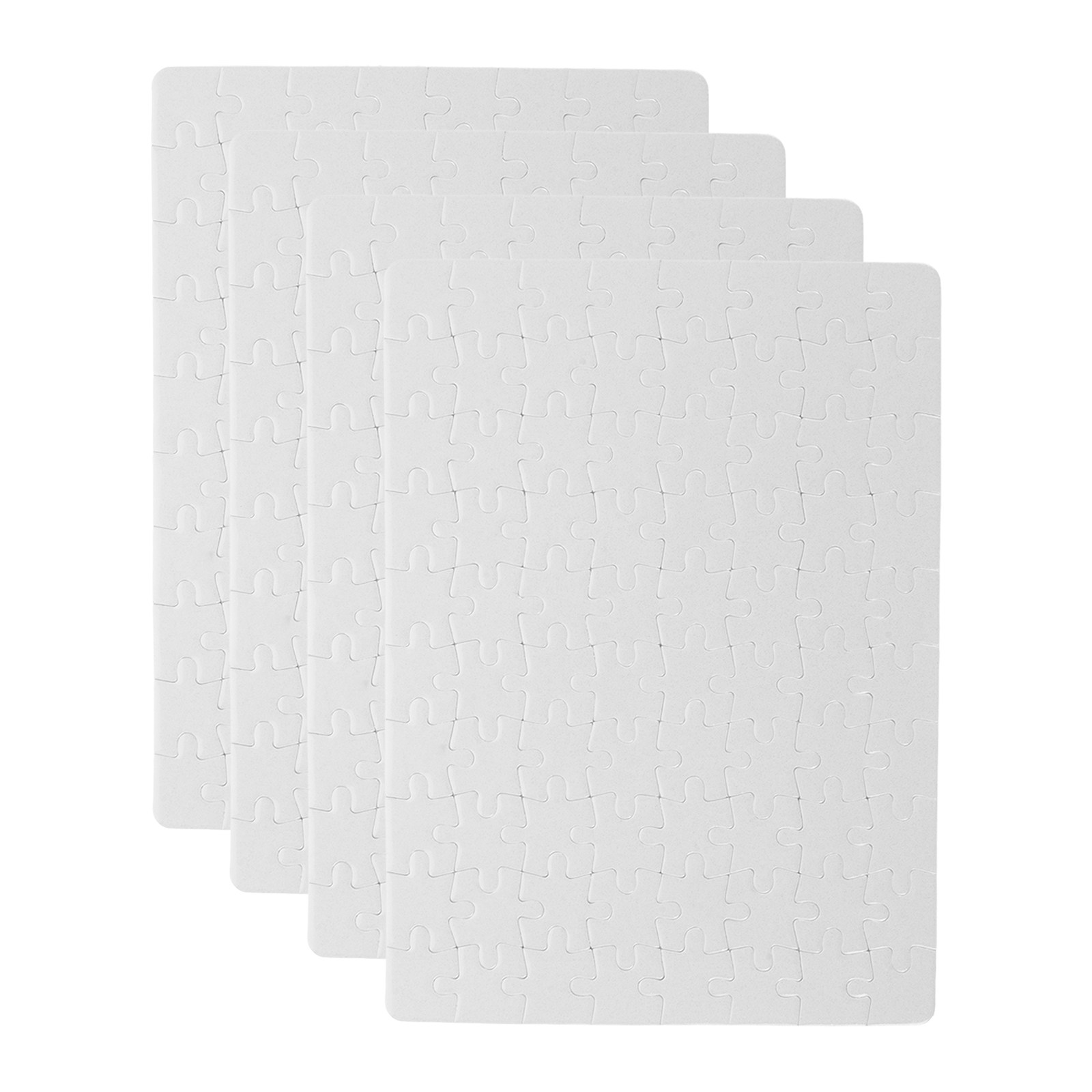 Puzzle Blank White - 4 قطع ألغاز فارغة بيضاء، قطع